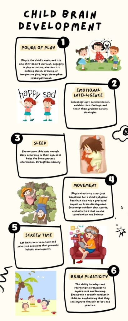 An infographic of child brain development.