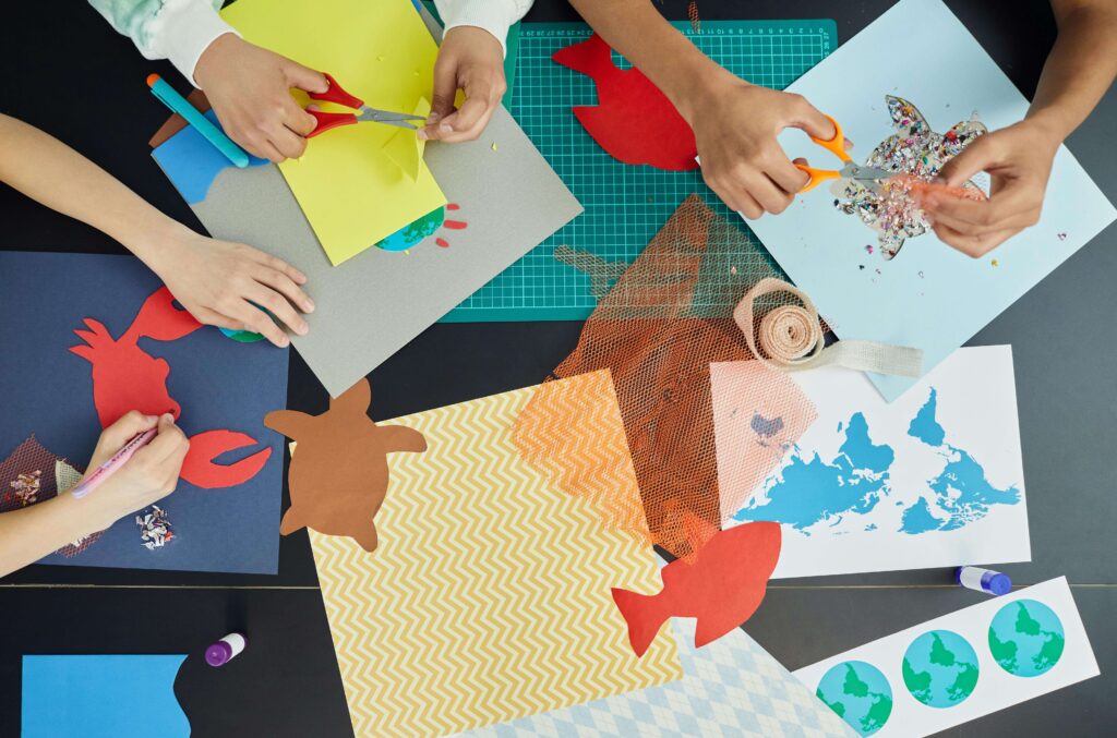 An image of children's art and craft.